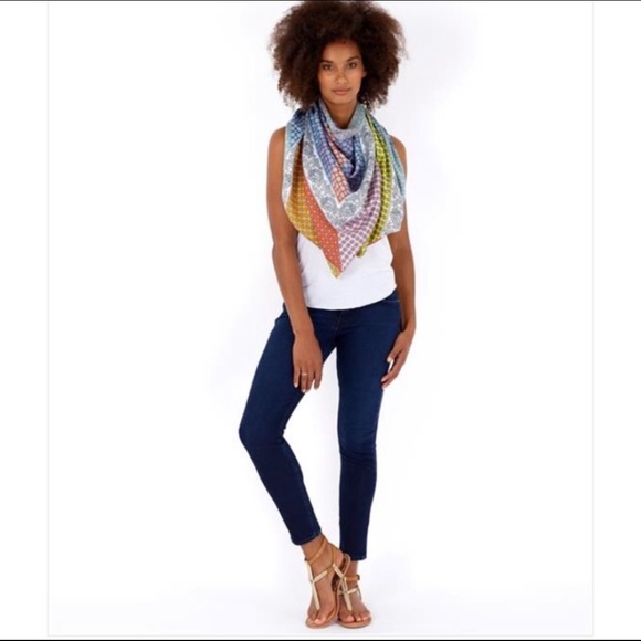 💖3x HP 💖Pink Echo 100% Silk Scarf Square VINTAGE - Picture 6 of 6